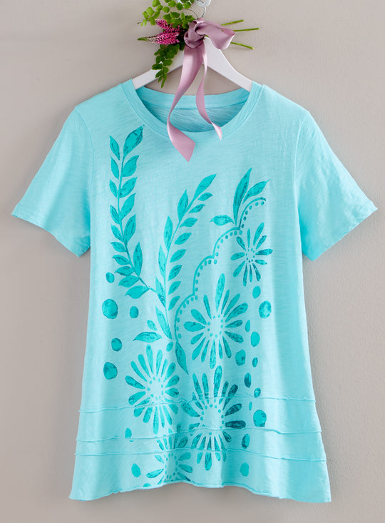 Petal Dance Short Sleeve Skirted Tunic