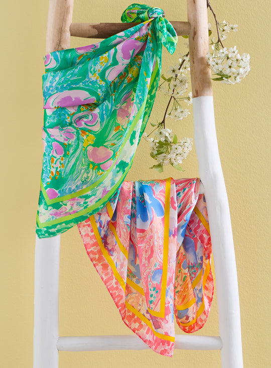 Secret Garden Satin Scarf