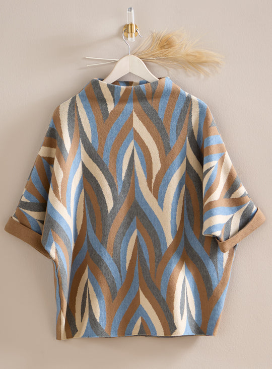 Basilica Funnel-Neck Pullover Top