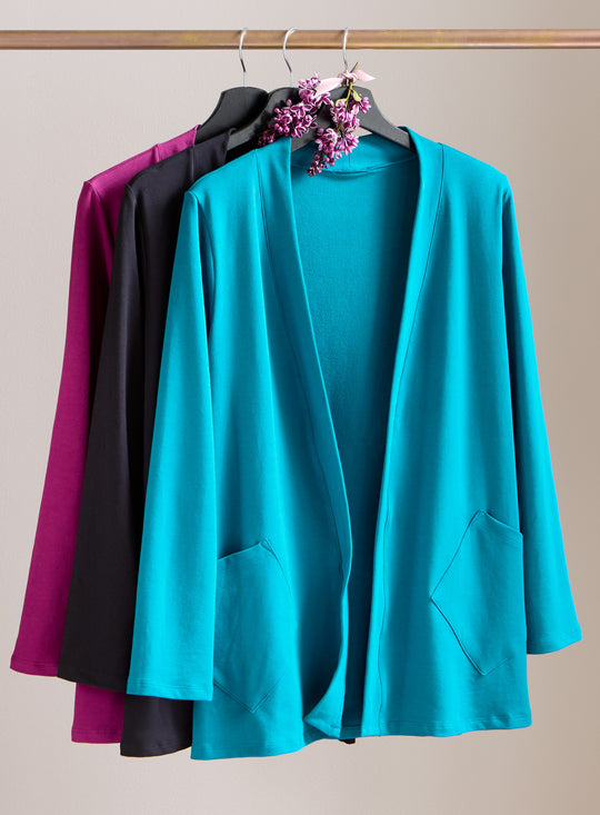 Cotton Comforts Smooth Stretch Cardigan