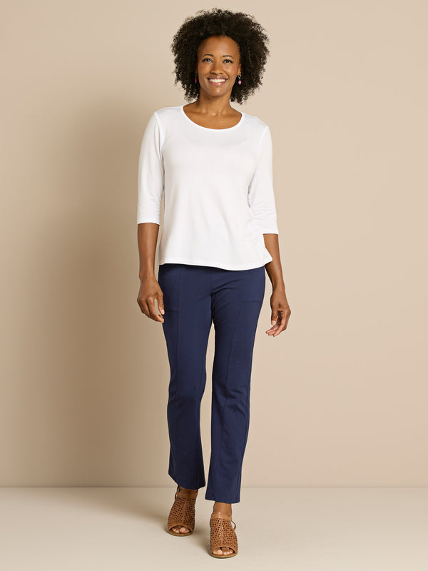Cotton Comforts Smooth Stretch Bootcut Leggings with Pockets