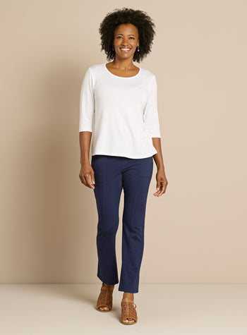Cotton Comforts Smooth Stretch Bootcut Leggings with Pockets