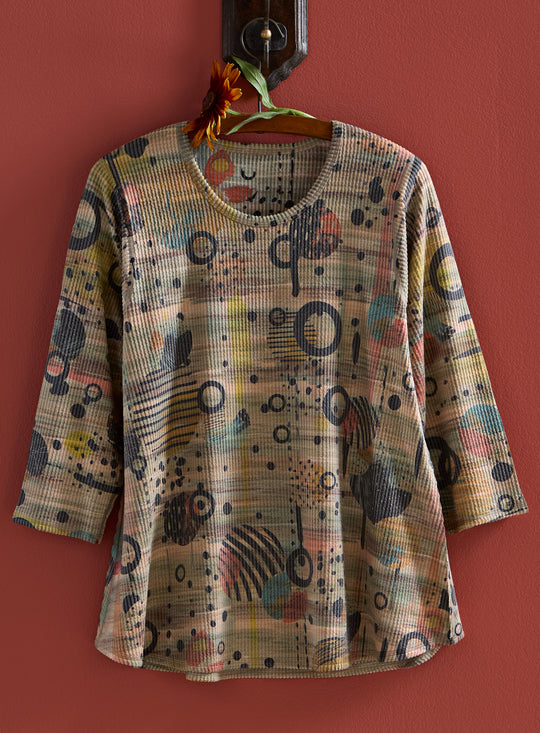 Pattern Pending Rib-Knit Top