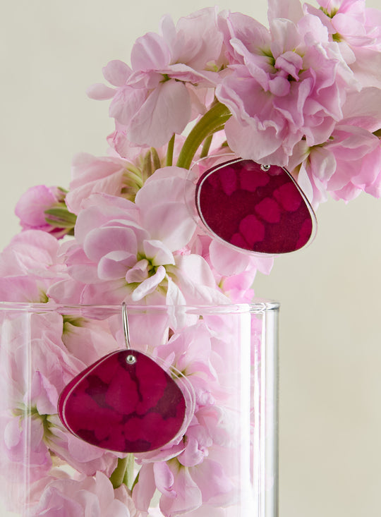 Fuchsia Petals Earrings