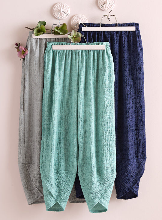 Tailored Texture Lantern Pants