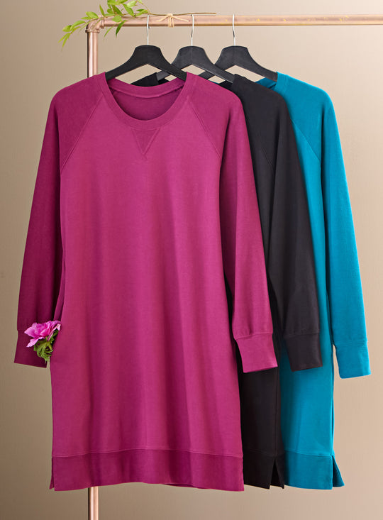 Cotton Comforts French Terry Sweatshirt Dress