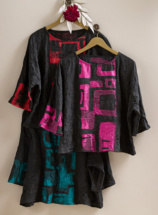 Flagstone Crinkle Stripe Top