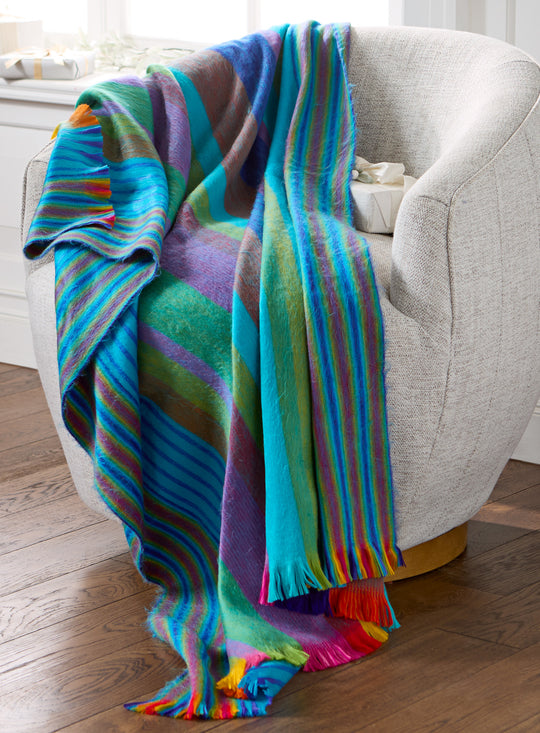 Highland Stripes Fleece Throw