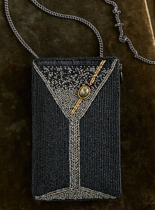 Shaken or Stirred Hand-Beaded Bag