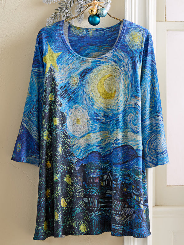 Starry Night Silent Night Tunic