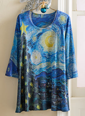 Starry Night Silent Night Tunic