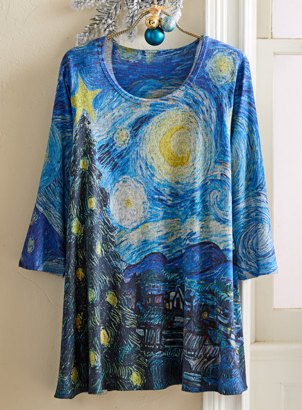 Starry Night Silent Night Tunic