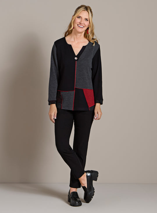 Black and Red Thread Outfit