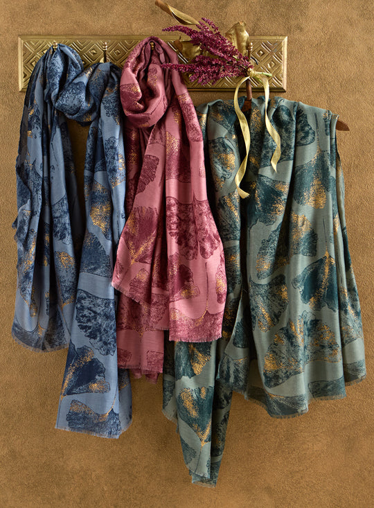 Ginkgo and Gold Scarf