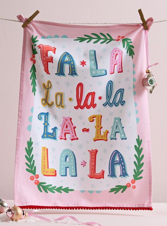 Fa La La Tea Towel