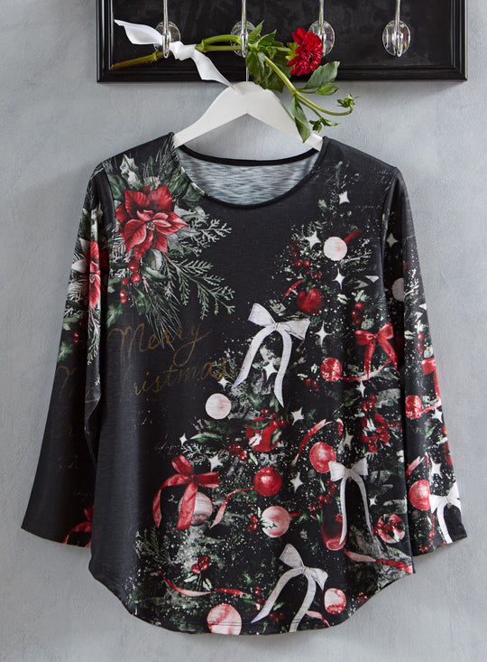 Bedecked with Bows Holiday Top