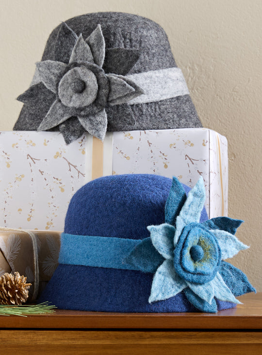 Felted Blossom Cloche Hat