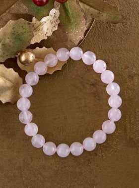 Stone and Sentiment Rose Quartz Bracelet