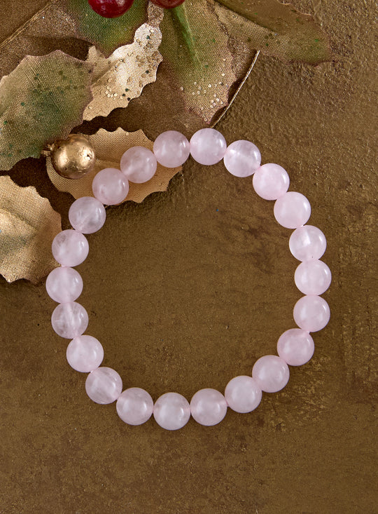Stone and Sentiment Rose Quartz Bracelet