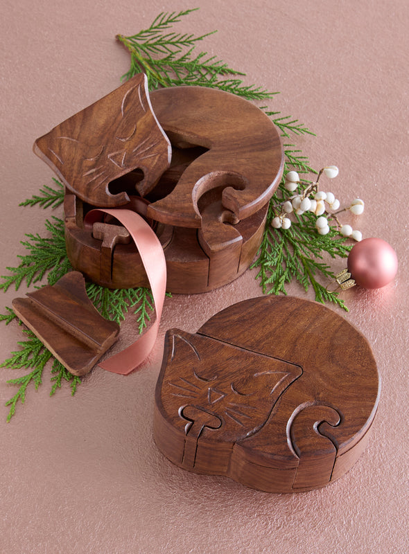 Napping Kitty Puzzle Box
