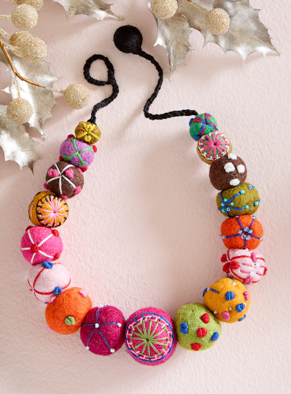 Kathmandu Color Felt Necklace