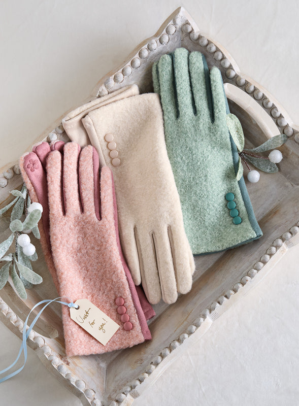 Soft Touch Bouclé Gloves