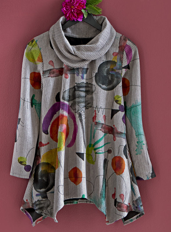 Art Studio Cowl-Neck Top