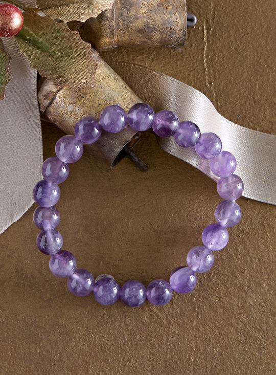 Stone and Sentiment Amethyst Bracelet