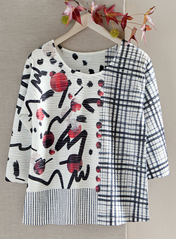 Mixed Motif Ripple Top