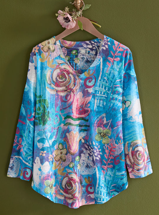 Flower Brushstroke Top