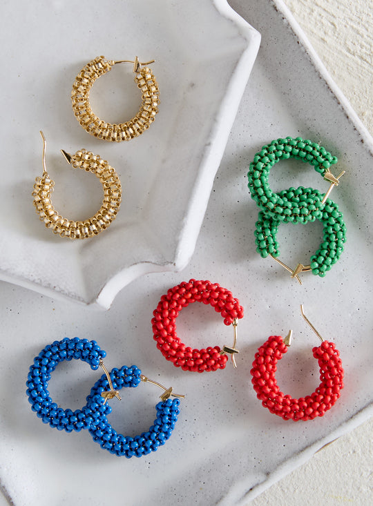 Color Loop Petite Hoops