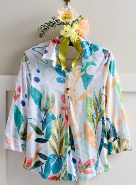 Meadow Glow Burnout Knit Blouse