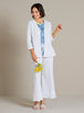 Polka Daisy and Pleat-Cuff White Outfit