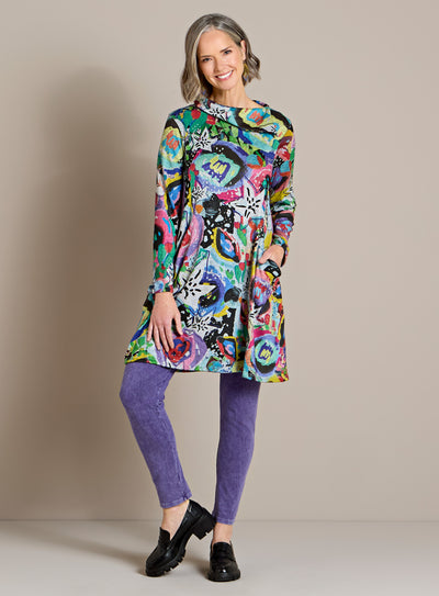 Painted Lilies Tunic Dress Outfit