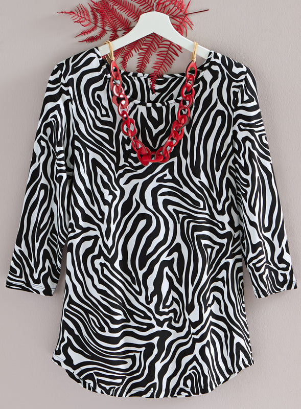 Zebra Swirl Top