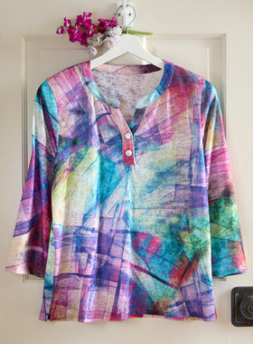 Amethyst Prism Henley Top