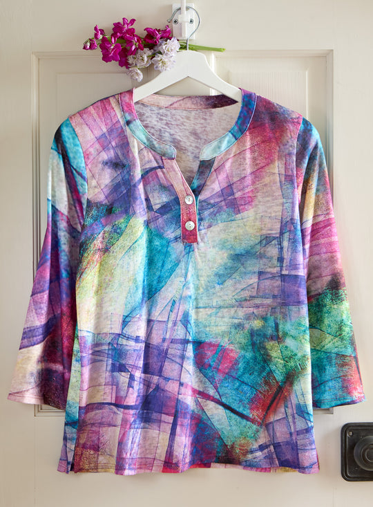 Amethyst Prism Henley Top