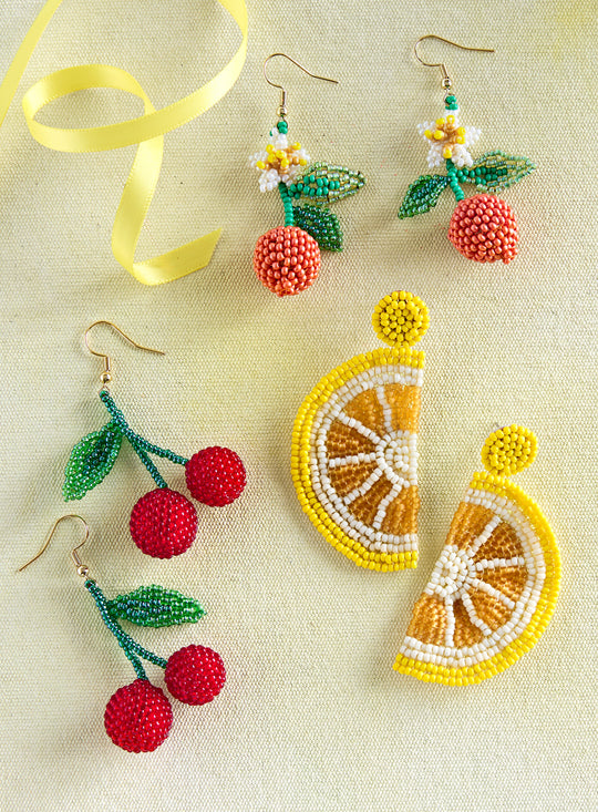 Fruit Punch Beaded Earrings