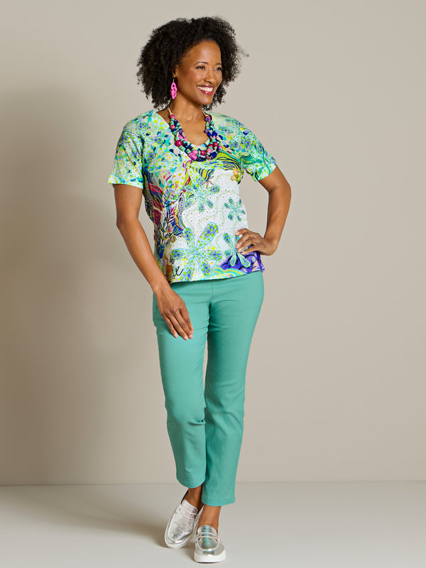 Kick It Up Flat Front Pants