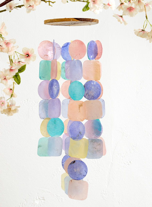 Pastel Capiz Shell Wind Chime