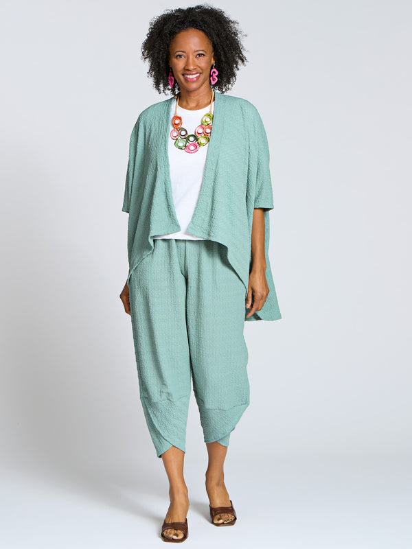 Tailored Texture Seafoam and Tagua Outfit