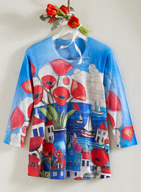 Poppy Harbor Top