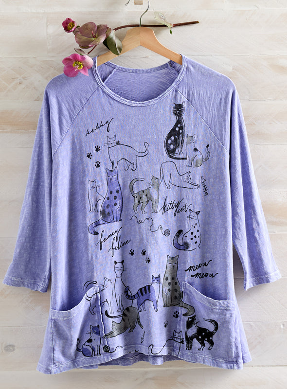 Fancy Feline Cotton Top
