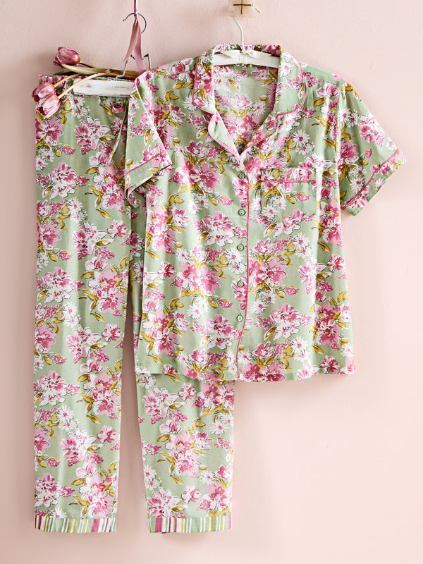 Jade Garden Short Sleeve Pajamas
