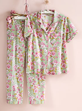 Jade Garden Short Sleeve Pajamas