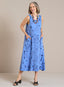 Classic Cotton Sleeveless Tank Dress - Indigo Imprint