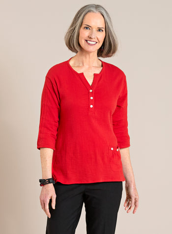 Fair Weather Cotton Gauze Top