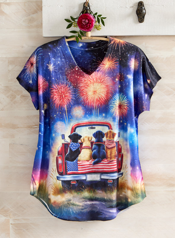 Front Row for Fireworks Tee