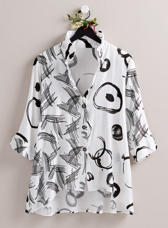 Dash and Doodle Shirt Jacket