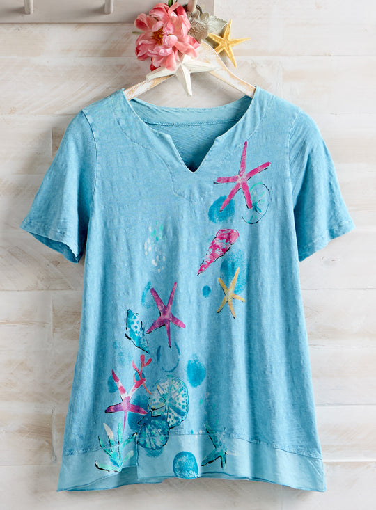 Sea Garden Notched Top